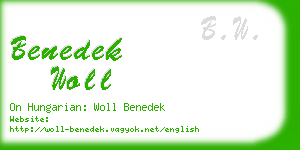 benedek woll business card